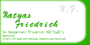 matyas friedrich business card